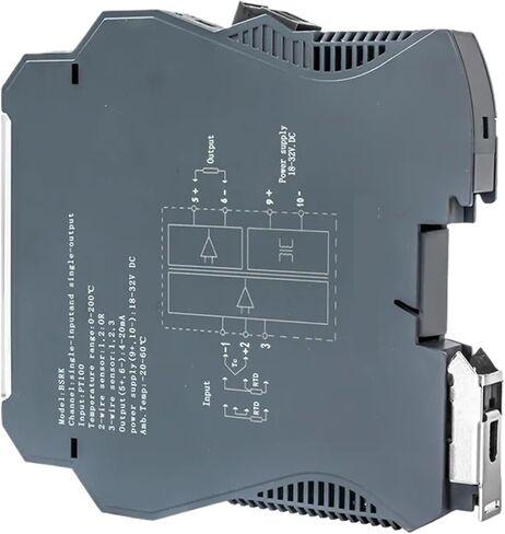 DC 24V PT100 0-850C Temperature Transmitter 4-20mA to 0-10V Temperature Converter Sensor 1 in 1 Out Temperature Transmitter(1-5V_PT100 0-200C) in Kuwait