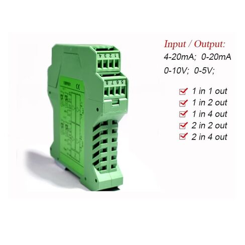 1 قطعة 12-28VDC 4-20Ma محول تناظري إلى 0 10 فولت مدخل إشارة الفاصل تيار مستمر محول إشارات 0 10 فولت 4 إلى 20Ma عازل إشارة (12-28_0-5VDC_IN0-5VDC) in Kuwait