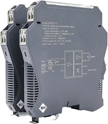 1pcs 4-20mA to 0-10V Signal Isolator Transmitter Signal Distributor transducer 0.1% F.S 1 in 2 Out Voltage Current Converter(18-32,4-20MA in and Out_1 in 4 Out) in Kuwait