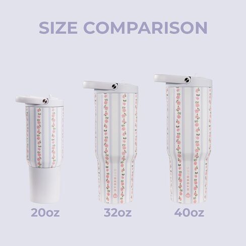 HydroJug Sport - كوب من الفولاذ المقاوم للصدأ مزود بماصة، معزول بالفراغ، زجاجة مياه مقاومة للتسرب سعة 32 أونصة، تصميم مريح، قابل لإعادة الاستخدام، آمن للاستخدام في غسالة الأطباق، قاعدة مطاطية، متين للصالة الرياضية أو في الهواء الطلق، زهرة الربيع in Kuwait