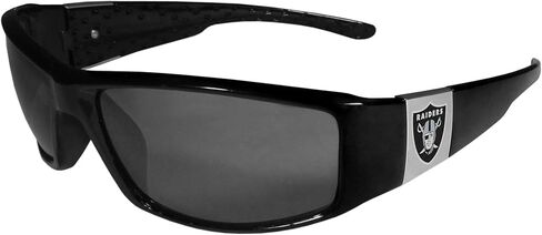 SOAR NFL True Wireless Earbuds, Las Vegas Raiders & NFL Siskiyou Sports Fan Shop Las Vegas Raiders Chrome Wrap Sunglasses One Size Black in Saudi Arabia