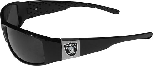 SOAR NFL True Wireless Earbuds, Las Vegas Raiders & NFL Siskiyou Sports Fan Shop Las Vegas Raiders Chrome Wrap Sunglasses One Size Black in Saudi Arabia