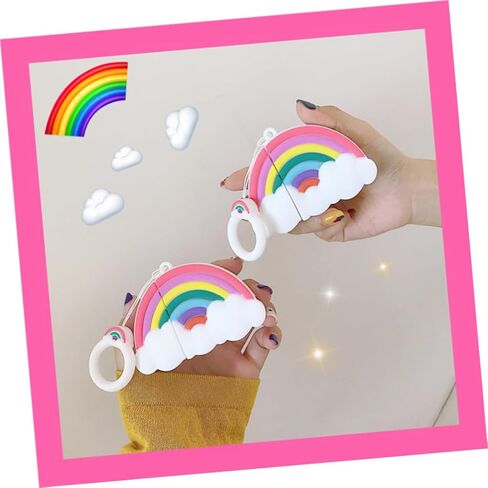 DOITOOL Earphone Cover with Rainbow Protective Case for Hanging Pendant with Rope for Outdoor Activities in Saudi Arabia