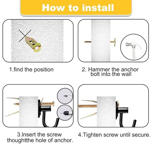200 PCS Drywall Self Drilling Anchors with Screws Kit,100 PCS Sheetrock Anchors (0.47X1.18inch) and 100 PCS Screws, Eliminating The Need for Drilling or Punching Holes in The Wall. in Saudi Arabia