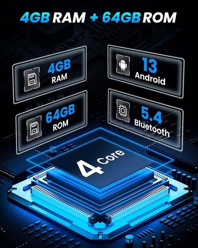 Car Radio for Ford Escape 2013-2018: 4GB RAM+ 64G ROM 5G WiFi 9" 1280 * 800 Touch Screen Stereo, Wireless Carplay Android Auto Bluetooth GPS RDS DSP HiFi FM Mirror Link SWC Backup Camera Mic in Kuwait