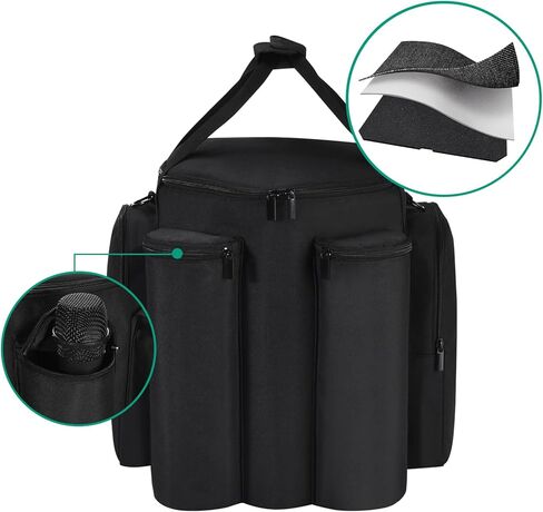 حقيبة حمل واقية لسماعات Bose S1 Pro وS1 Pro+ - حقيبة سفر محمولة مع حزام كتف، مساحة تخزين متعددة الجيوب، غطاء متين للاستخدام في الهواء الطلق، والحفلات، والميكروفون والكابلات in Kuwait