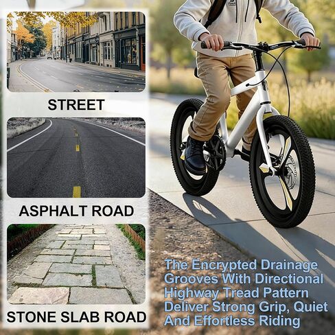 2 Sets 18 Inch Kids Bike Tire White Color, 18x2.125 Street Bike Tire and Tube Straight Stem Compatible with BMX Joystar Balance Bike Road Bicycle Folding Bike in Saudi Arabia