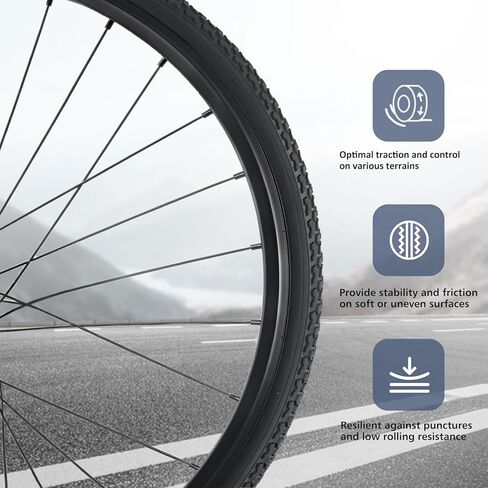 2 PCS 700C Replacement Bike Tire, 700x38C 40-622 Road Bike Tires Compatible with 700 x 36C/37C/38C/39C Bike Bicycle Tires and Tubes in Saudi Arabia