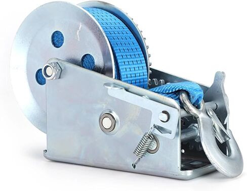 ونش كرنك يدوي، 1200 رطل ونش يدوي للمقطورة البحرية، ونش يدوي عالي التحمل مع حزام، سعة تحميل 1200 رطل، أداة مقطورة ATV البحرية، للمقطورة والقارب، أزرق-1 in Kuwait