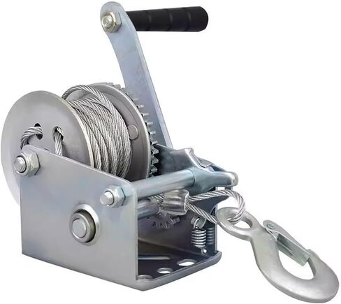 ونش القارب عالي التحمل من الفولاذ 3000 رطل، ونش يدوي مع خطاف، ونش كرنك بسقاطة في اتجاهين لسيارات الدفع الرباعي، ATV، ونش يدوي مع حبل سلكي بطول 26 قدم in Kuwait