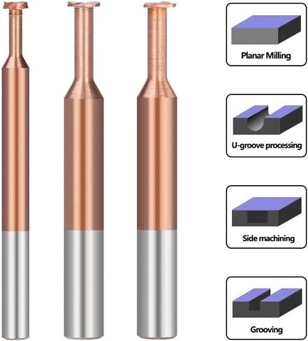 1pcs Professional High-Speed Steel Cutter T Slot Cutter End Mill 4 Flute TiCN Coated Carbide End Mill for Wood Metalworking Tool in Kuwait