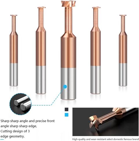 1pcs Professional High-Speed Steel Cutter T Slot Cutter End Mill 4 Flute TiCN Coated Carbide End Mill for Wood Metalworking Tool in Kuwait