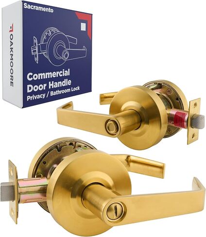 مقبض باب تجاري ذهبي - مجموعة قفل من الدرجة الثانية - رافعة باب مكاتب المدارس الصناعية UL CUL & ADA - ANSI A156.2 (الخصوصية (الحمام)) in Kuwait