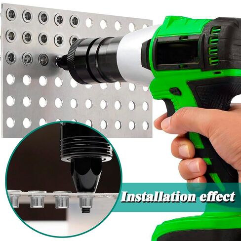 100 قطعة 1/4-20 صواميل برشام، 1/4-20 UNC صواميل شفة ألومنيوم، جسم مخرش برأس مسطح صامولة إدراج ملولبة للمنزل والصناعة والبناء in Kuwait