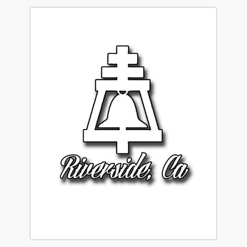 Riverside, California Window Water Bottle Bumper Sticker Decal 5" in Saudi Arabia