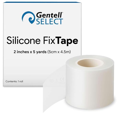 Silicone Medical Tape for Sensitive Skin - 2" x5y of Clear Medical Grade Tape for Dressings, Rubes, Catheters, and More - Latex Free and Easy to Cut Perforated Edges in Saudi Arabia