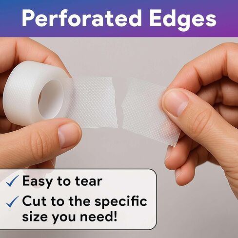 Silicone Medical Tape for Sensitive Skin - 2" x5y of Clear Medical Grade Tape for Dressings, Rubes, Catheters, and More - Latex Free and Easy to Cut Perforated Edges in Saudi Arabia