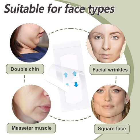 132PCS Invisible Face Improving Tape, Breathable Hypoallergenic Face Tape Improving, Waterproof Quick Sticker Face Tapes for Double Chin, Sagging Skin, Wrinkles in Saudi Arabia