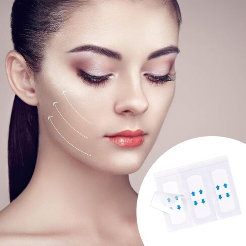 132PCS Invisible Face Improving Tape, Breathable Hypoallergenic Face Tape Improving, Waterproof Quick Sticker Face Tapes for Double Chin, Sagging Skin, Wrinkles in Saudi Arabia