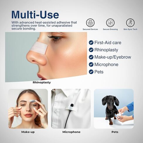 Paper Medical Tape Waterproof, 18 Rolls x 1 inch + 10 pc Gauze Pads - Hypoallergenic Surgical Tape for Wound Care, Dressings & Face, First Aid Waterproof Bandage for Sensitive Skin - NanaCare in Kuwait