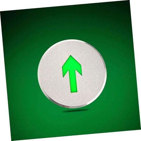 Angoily 2pcs Stainless Steel Arrow Floor Sign Dark Exit Sign for Business Led Illuminated in Saudi Arabia