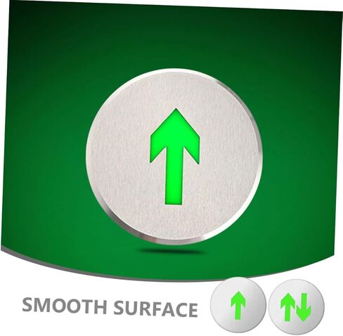 Angoily 2pcs Stainless Steel Arrow Floor Sign Dark Exit Sign for Business Led Illuminated in Saudi Arabia