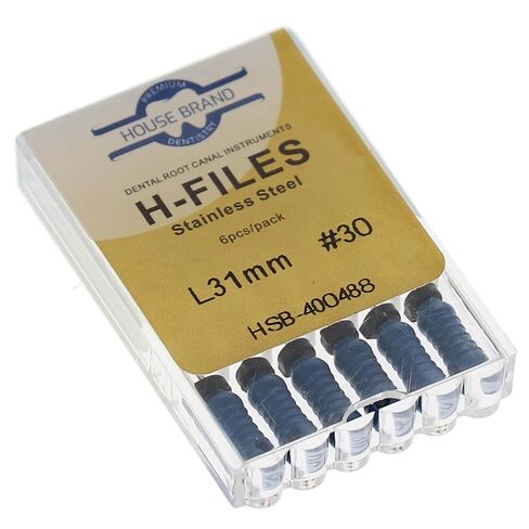 400488 HSB Hedstrom Endodontic Files 31mm #30 Blue Stainless Steel 6/Pk in Saudi Arabia