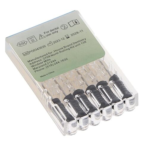 400490 HSB Hedstrom Endodontic Files Stainless Steel 31mm #40 Black 6/Pk in Saudi Arabia