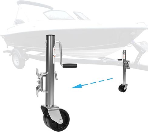 2000 lbs Boat Trailer Jack with Wheel Heavy Duty Swivel Boat Jack 10 Inch Lift Bolt-on Tongue Trailer Jacks Fit for RVs Boats and Utility Trailers in Kuwait