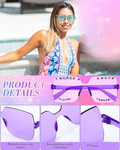 24 Set DIY Sunglasses kit in My Era Popular Singer Party Favors Friendship Sunglasses for Girls Women in Saudi Arabia