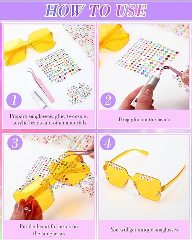 24 Set DIY Sunglasses kit in My Era Popular Singer Party Favors Friendship Sunglasses for Girls Women in Saudi Arabia