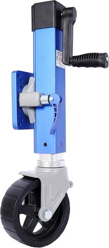 Gecheer Heavy Duty Aluminum Trailer Jack for 3 in x 5 in Tongue, 1800 lb Capacity, 10 in Travel, Blue, Sidewind Handle with Swivel Base in Saudi Arabia