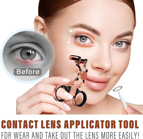 Bizzico Contact Lens Applicator Tool,Contact Lens Remover Tool Easy Apply/Remove,Easy-to-Use Tool for Beginners,Rose Gold in Kuwait