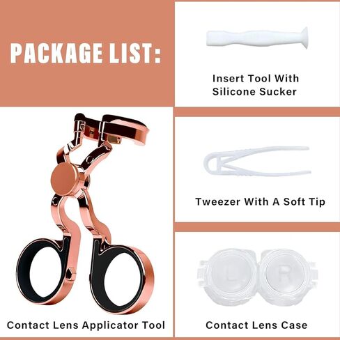 Bizzico Contact Lens Applicator Tool,Contact Lens Remover Tool Easy Apply/Remove,Easy-to-Use Tool for Beginners,Rose Gold in Kuwait