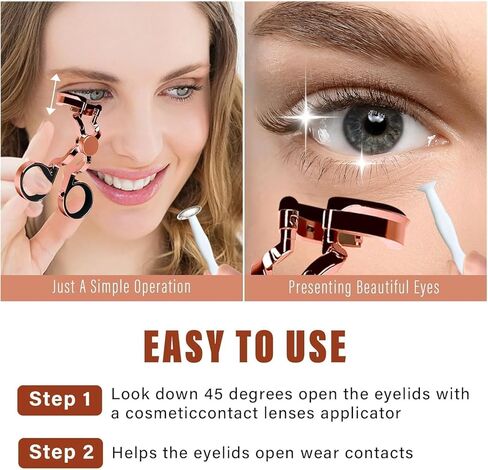Bizzico Contact Lens Applicator Tool,Contact Lens Remover Tool Easy Apply/Remove,Easy-to-Use Tool for Beginners,Rose Gold in Kuwait