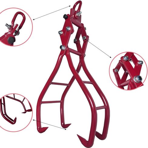 WRLWY28in خطاف مخلب الأخشاب - ملقط رفع جذوع الأشجار شديد التحمل للانزلاق والتسجيل - أداة انتزاع الخشب المتينة والكلاب in Kuwait