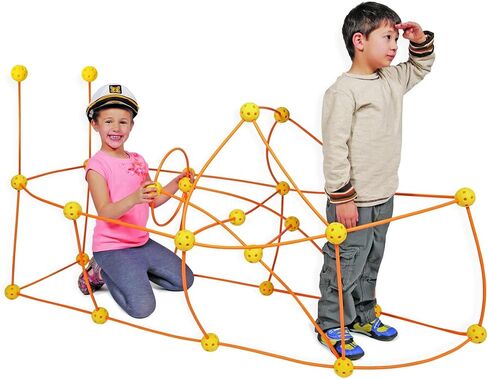 – Fort Building Kit for Kids – Indoor Creative STEM Building Construction Toy – Durable and Portable kit to Encourage Team Building Skills and Creative Thinking– 69 Pieces in Saudi Arabia