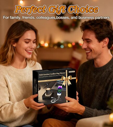 جهاز تسخين الأكواب، عمر بطارية لاسلكي 180 دقيقة، شاحن محمول 10000 مللي أمبير في الساعة، جهاز تسخين كوب القهوة اللاسلكي للمكتب، 3 إعدادات لدرجة الحرارة، لوحة تسخين شمعة ذكية للمنزل والمكتب والسفر والتخييم وهدايا للرجال in Kuwait