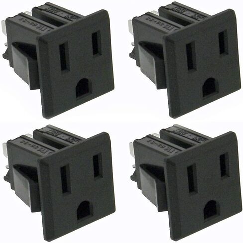 4 Pack AC Outlet, NEMA 5-15R, 3 Wire 15A, Snap-in 32041 in Kuwait