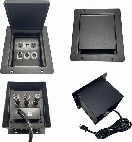 PROCRAFT Mini Gap LID Feed-Thru RECESSED Stage Pocket/Floor Box w/ 1 Wired AC 2 XLR Female 1 XLR Male in Kuwait