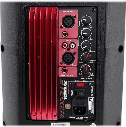 Rockville DJ PA Bundle: RPG8 8" Powered 400W Peak / 100W RMS 2-Way Speaker, RVES05 Heavy Duty Tripod Stand, RWM61U UHF Wireless Headset & Guitar Mic System, 3-Items in Saudi Arabia