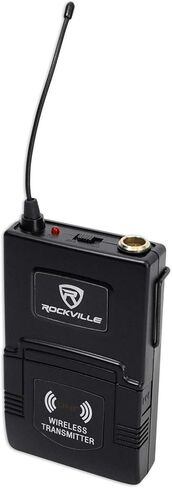 Rockville DJ PA Bundle: RPG8 8" Powered 400W Peak / 100W RMS 2-Way Speaker, RVES05 Heavy Duty Tripod Stand, RWM61U UHF Wireless Headset & Guitar Mic System, 3-Items in Saudi Arabia