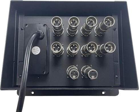 PROCRAFT Large Gap LID Feed-Thru RECESSED Stage Pocket/Floor Box w/ 1 Wired AC 8 XLR Female 2 XLR Male Made in USA in Kuwait