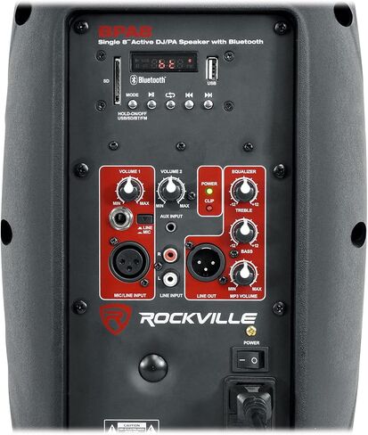 حزمة Rockville BPA8: (2) مكبرات صوت DJ PA نشطة بقدرة 8 بوصات 300 وات مع بلوتوث، (2) حامل مكبر صوت ثلاثي القوائم قابل للتعديل RVSS2-XLR مزود بكابلات، للصوت الحي والأحداث وفناني الأداء، 4 عناصر in Kuwait