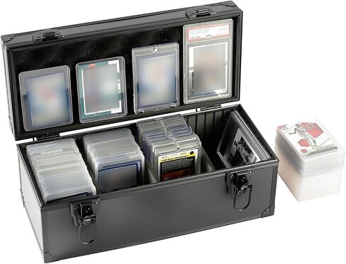 صندوق تخزين Toploaders يناسب بطاقة صلبة مقاس 3 × 4 بوصة 35pt، وبطاقات التداول، والبطاقات الرياضية، وبطاقة متدرجة، مع 3 أقسام إسفنجية (تحمل 300 أداة تحميل علوية) متوافقة أيضًا مع بطاقة تصنيف PSA BGS in Saudi Arabia