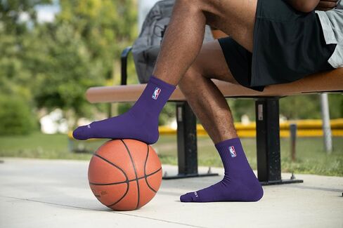 For Bare Feet NBA CLASSIC LOGOMAN Quarter Sock, Purple, Size Large in Saudi Arabia