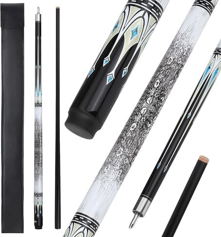 Glass Fiber Pool Cue Stick, 58" Professional Pool Stick Billiards Cue Stick with 13mm 8-Layer Tip Uni-Loc Pin Joint for Adults Men Players in Kuwait