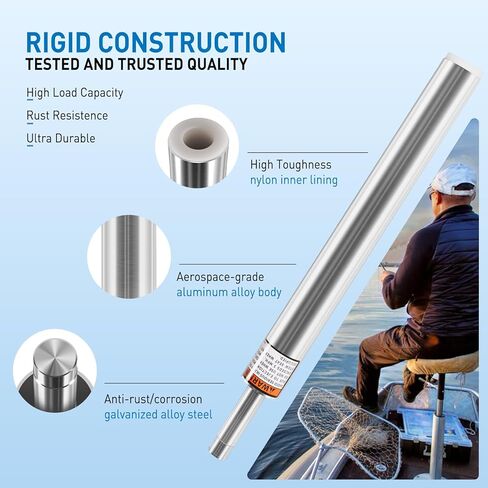 SP-2134 2 Packs Lock-Pin 3/4" Boat Seat Post - 13" Tall Aluminum Non-Threaded Pin Post 1.5" Diameter for Fishing Pontoon Cruising Boats, Come with 2 Packs in Saudi Arabia