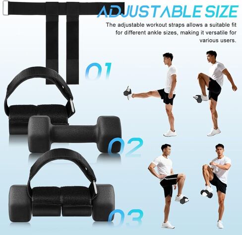 BESPORTBLE Feet Dumbbell Attachment 1 Pair Adjustable Ankle Weights Strap for Leg Extensions Hamstring Curls Hip Flexor Glute Kickbacks Home Gym Workout Gear in Saudi Arabia