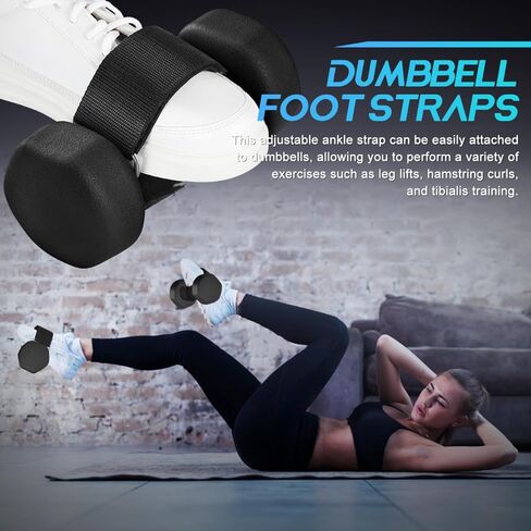 BESPORTBLE Feet Dumbbell Attachment 1 Pair Adjustable Ankle Weights Strap for Leg Extensions Hamstring Curls Hip Flexor Glute Kickbacks Home Gym Workout Gear in Saudi Arabia